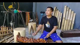 Gede Edi Budiana, perajin Bambu dari Alasangker yang membuat gamelan khas Bali yang disebut rindik