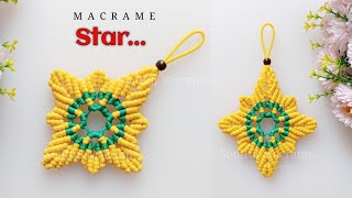 MACRAME STAR | RINGLESS STAR | MACRAME STAR TUTORIAL | CHRISTMAS ORNAMENT MACRAME