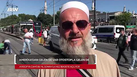 Ayasofya Camii'ne Akın Ediliyor! Amerika'dan Gelen de Var Otostopla Gelen de...