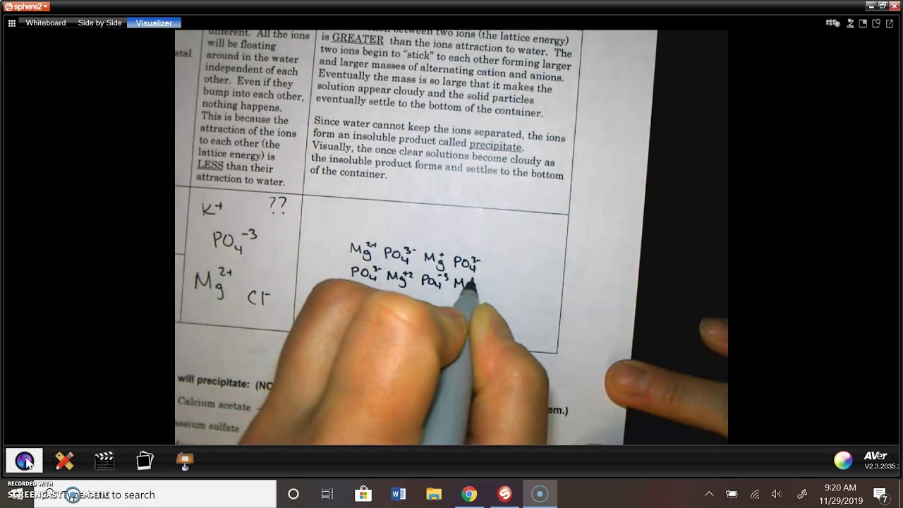 Honors- Using Solubility Rules to Predict Ionic Precipitates - YouTube