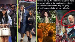 Cardi B & Stefon Diggs At The MET GALA And Date Night At The NY Knicks game. Cardi Over Offset
