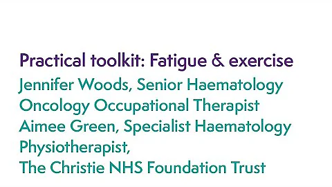 Lymphoma Focus Day Physical toolkit Jeni Woods and...