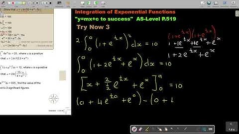 12 3  Further Integration   Integration of Exponential Functions   Part 3