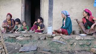 Eating delicious food || Daily village life