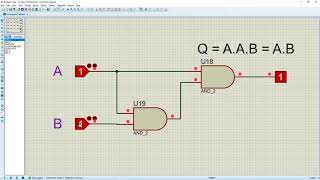Proving Boolean Laws using Proteus Logic Gates