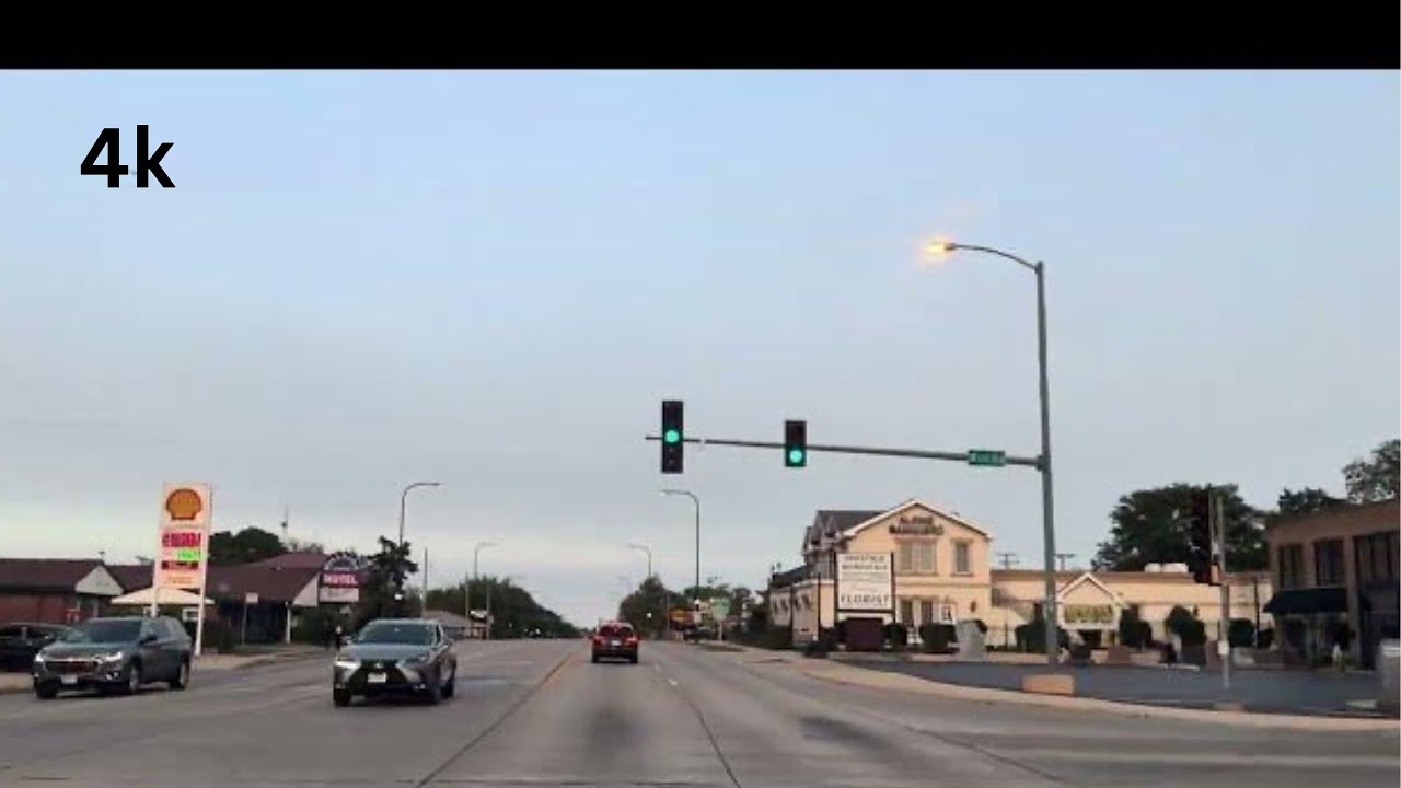 Relaxing drive Lombard IL to Hillside, IL 4k