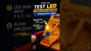 Multimeter la LED test panna easy trick 😳 #shorts