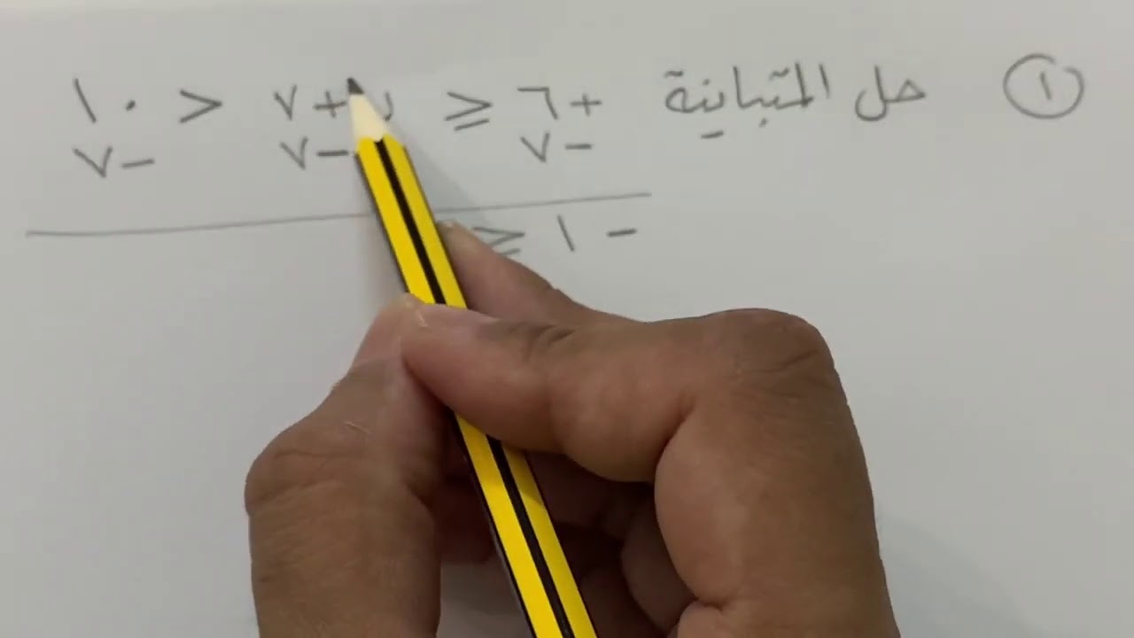 حل المتباينات المركبة - رياضيات ثالث متوسط الفصل الأول