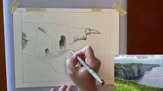 (Project 4, part 6: Beginner Drawing Course) Shading/Cross-Hatching Perspective Drawing with Pen