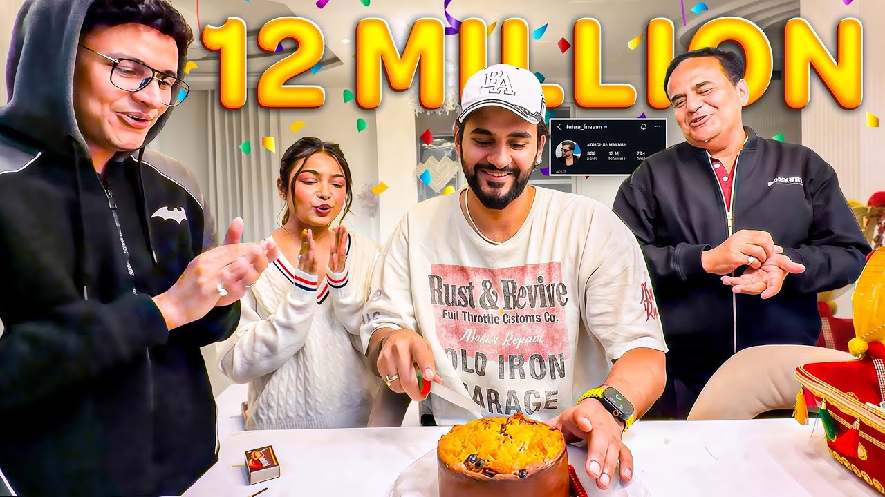 Abhishek ke 12 million ki celebration 