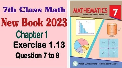 Class 7 Math New Book Chapter 1 Exercise 1.13 Question 7 to 9 | Class 7 Math New Book Exercise 1.13