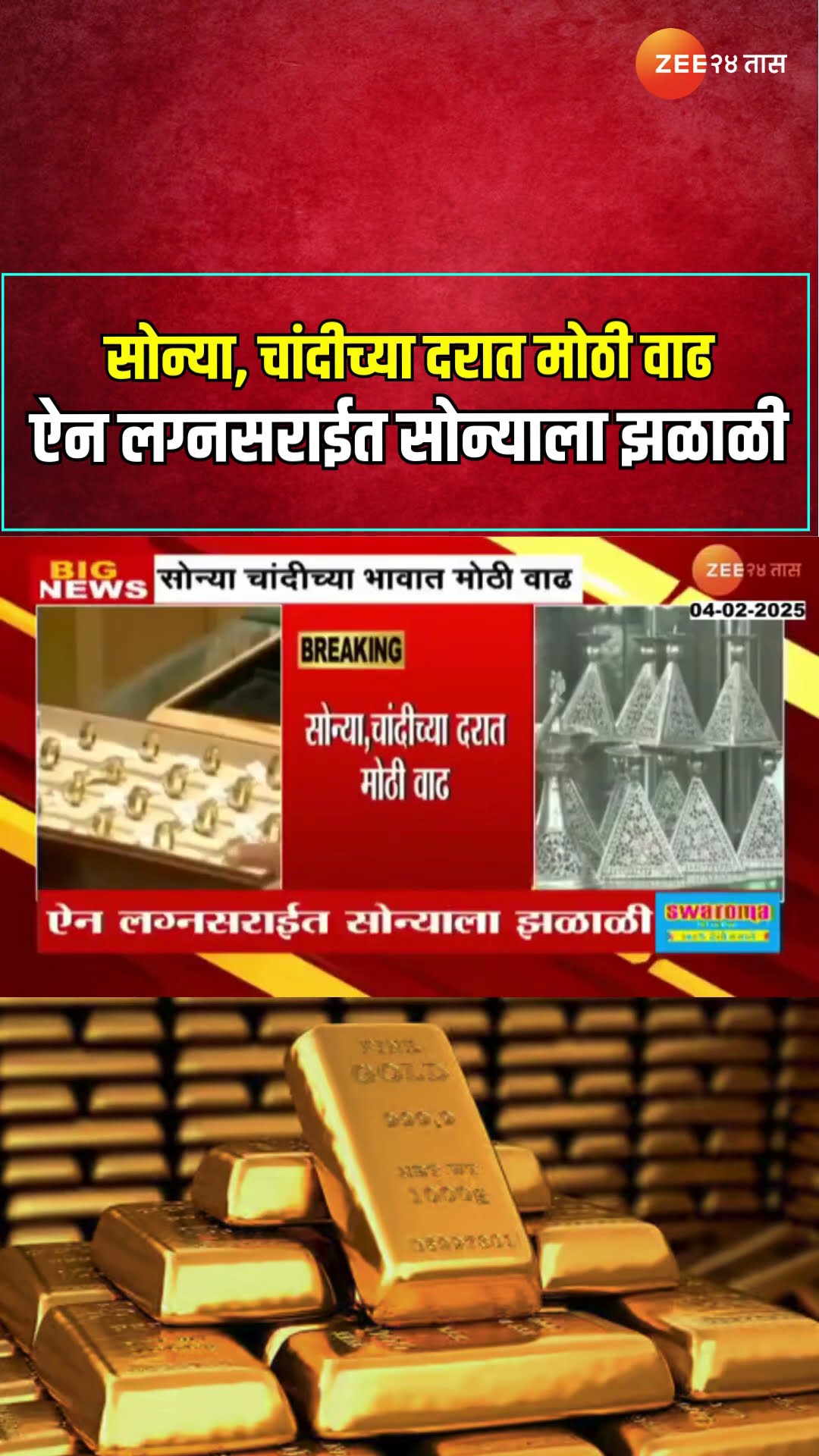 Gold Price | सोन्या, चांदीच्या दरात मोठी वाढ ; ऐन लग्नसराईत सोन्याला झळाळी