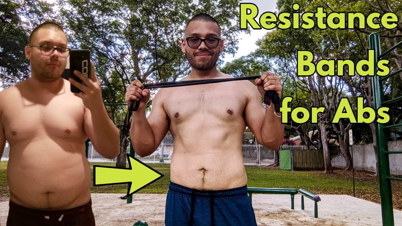 Resistance band exercises for abs | Home 6 pack workouts - YouTube