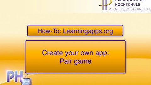 How-To: Learningapps.org - Pair Game