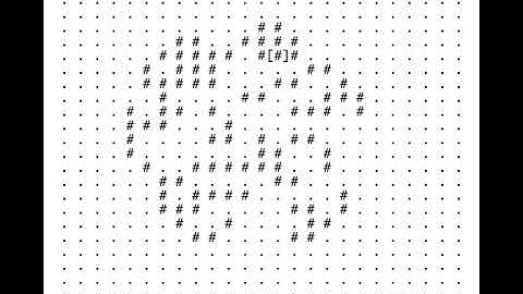 Advent of Code 2017, Day 22, Part 1