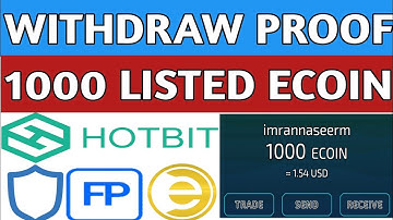 listed 1000 Ecoin Withdraw proof ||Ecoin airdrop payment proof