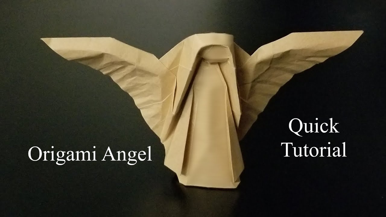 Origami Angel Quick Tutorial How to make an Origami Angel YouTube