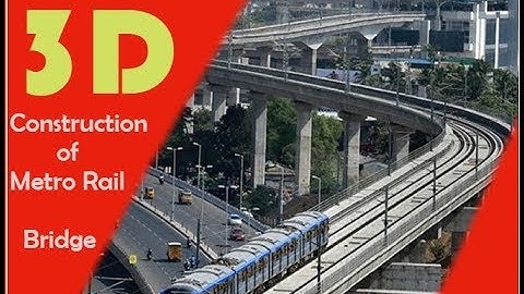 Metro Rail Bridge Construction in 3D animation