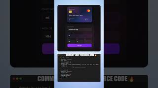 Stunning credit card form UI with HTML CSS and JavaScript #javascript #typescript #refactoring