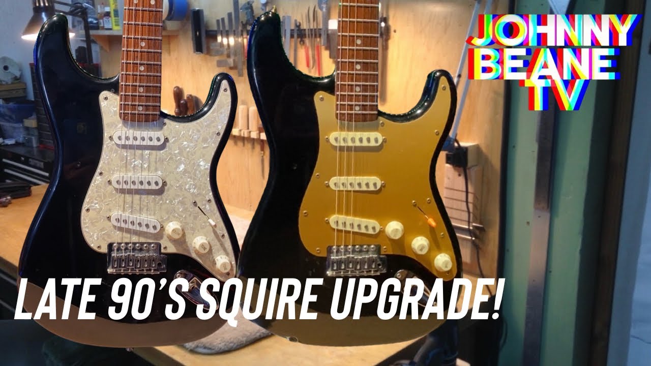 改造 Squier Stratocaster Late '90s Squier Strat Restoration & Mods! Brass Pickguard Upgrade