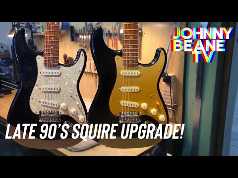 改造 Squier Stratocaster Late '90s Squier Strat Restoration & Mods! Brass Pickguard Upgrade