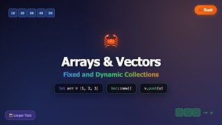 Rust Arrays & Vectors Tutorial | Fixed vs Dynamic Collections for Beginners