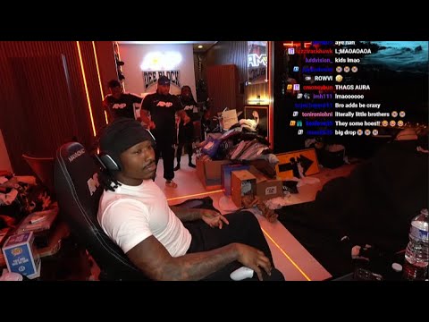 Fanum, Kai Cenat and Davis come into Duke Dennis's room and did this ...