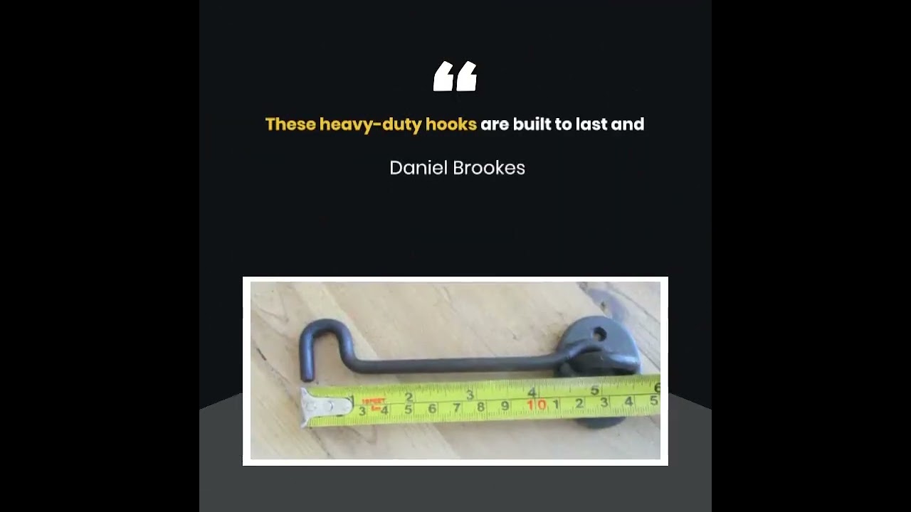 Hand-Forged Iron Hook & Latch Eye Lock for Rustic Decor - Heavy Duty, Primitive Look -Free Shipping!