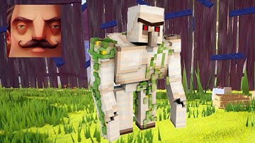 HELLO NEIGHBOR - My New Neighbor MINECRAFT IRON GOLEM Act 2 Gameplay Walkthrough Part 599