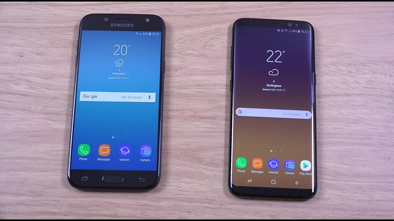 Samsung Galaxy J5 Pro 2017 vs Galaxy S8 - Speed Test 