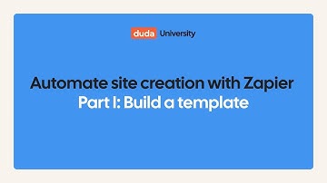 Build a template to use with your automated site creation process