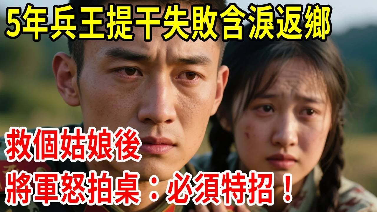 5年兵王提干失敗含淚返鄉，救個姑娘後，將軍怒拍桌：必須特招！#原創#情感