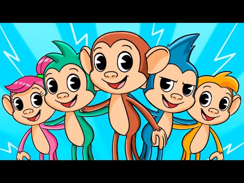Cinco Monitos Saltando en la Cama, Canciones infantiles - Toy Cantando
