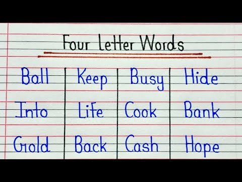4 letter words | Phonics lesson | Sight words | Reading lesson with spelling | Four letter words