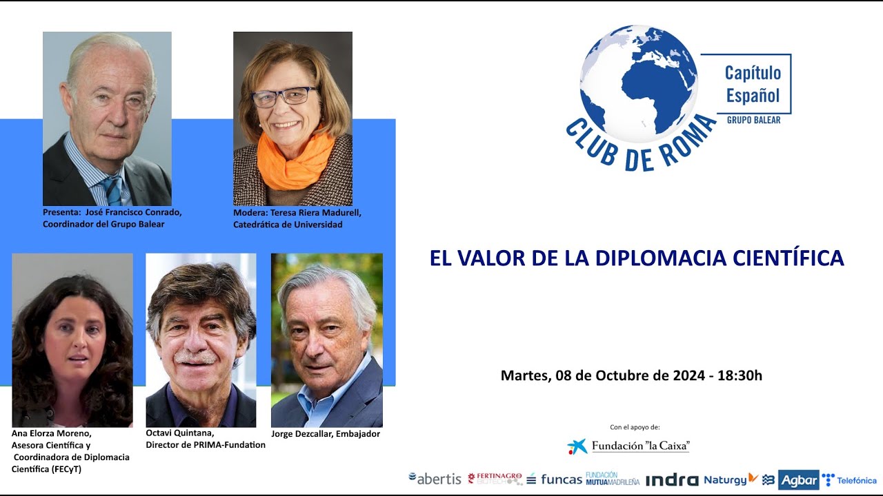 EL VALOR DE LA DIPLOMACIA CIENTÍFICA - Jornada 08/10/2024 - YouTube