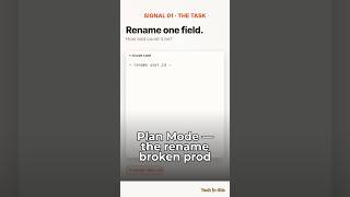 The rename that would've broken prod — and the keystroke that caught it #shorts