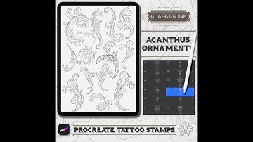 Acanthus Ornaments / Procreate brush set (iPad pro)