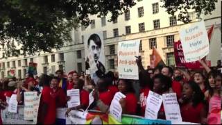 GAY RIGHTS FOR RUSSIA LONDON RALLY 03 09 2013 UK
