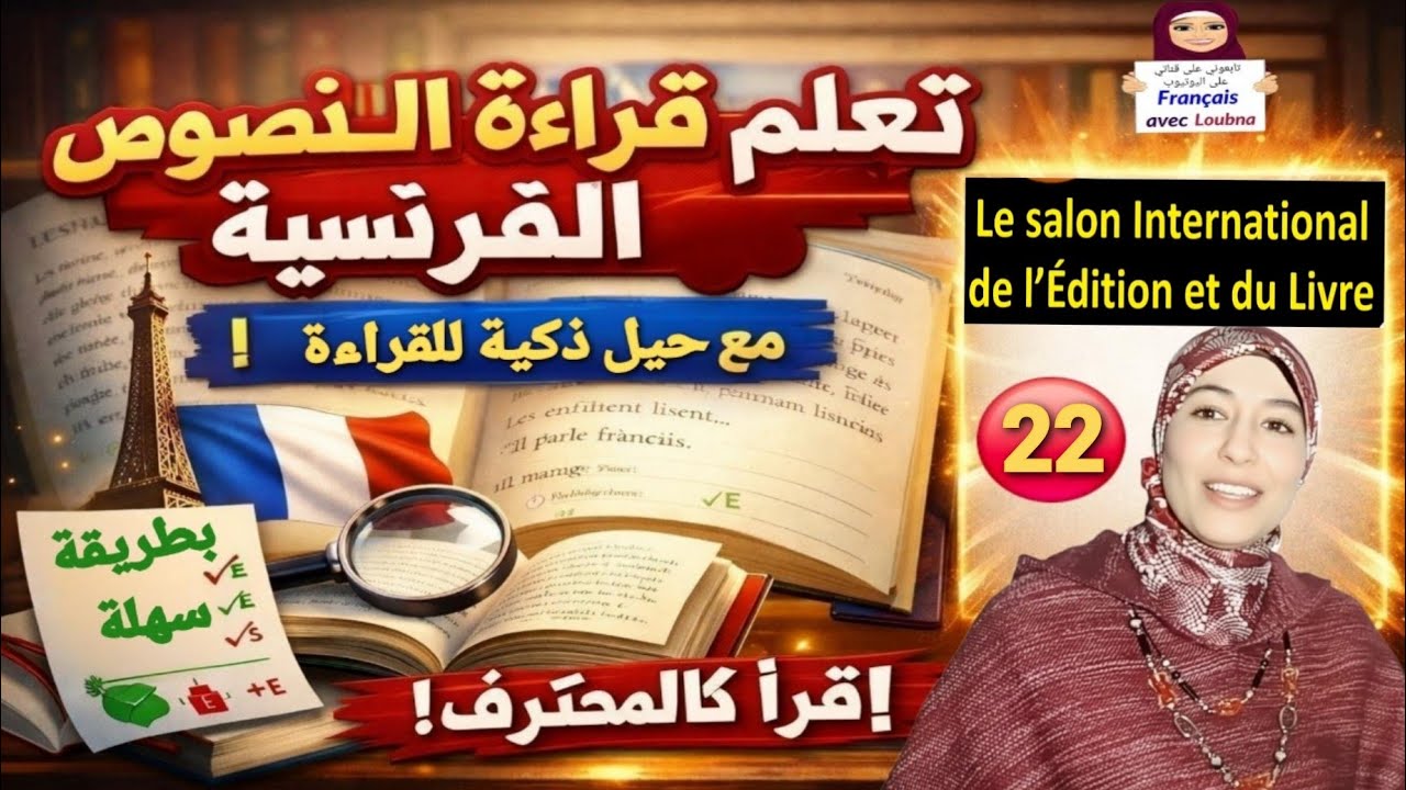  22 #تعلم قراءة نص بالفرنسية خطوة بخطوة بسهولة