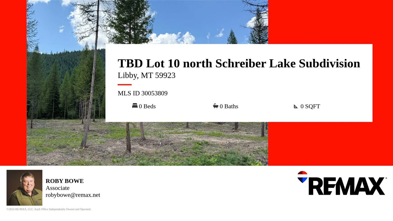 TBD Lot 10 north Schreiber Lake Subdivision, Libby, MT 59923