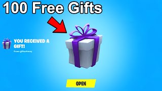 I Got 100 Fortnite Gifts For FREE screenshot 3