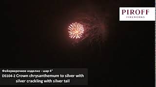 Ds104 2 Crown Chrysanthemum To Silver With Silver Crackling With Silver Tail