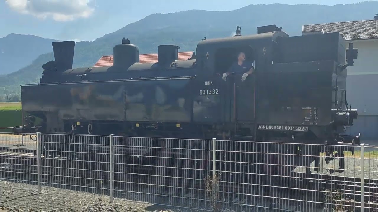 Steam locomotive in Weizelzsdorf, Carintia, Austria, aug 2023