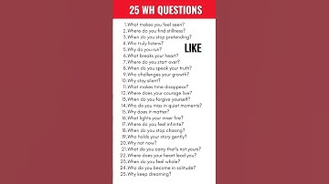 25 WH-Questions in English | Learn How, When, Where & Why with Examples! #english #learnenglish