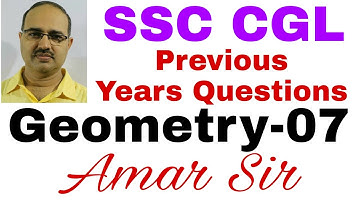 SSC CGL geometry questions with solutions | 07 | Previous year’s questions | Unique method #Amar Sir