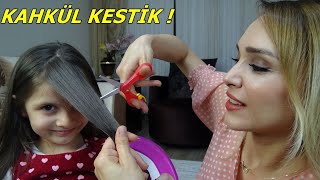 EVDE LİNA'YA KAHKÜL KESTİK! LİNA ÇOK SEVİNDİ | Funny Kids Video