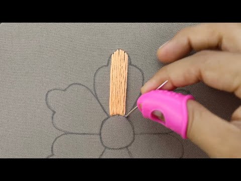 ¡Es tan fácil! ??BORDADO DE FLORES CON PÉTALOS RELLENOS ??