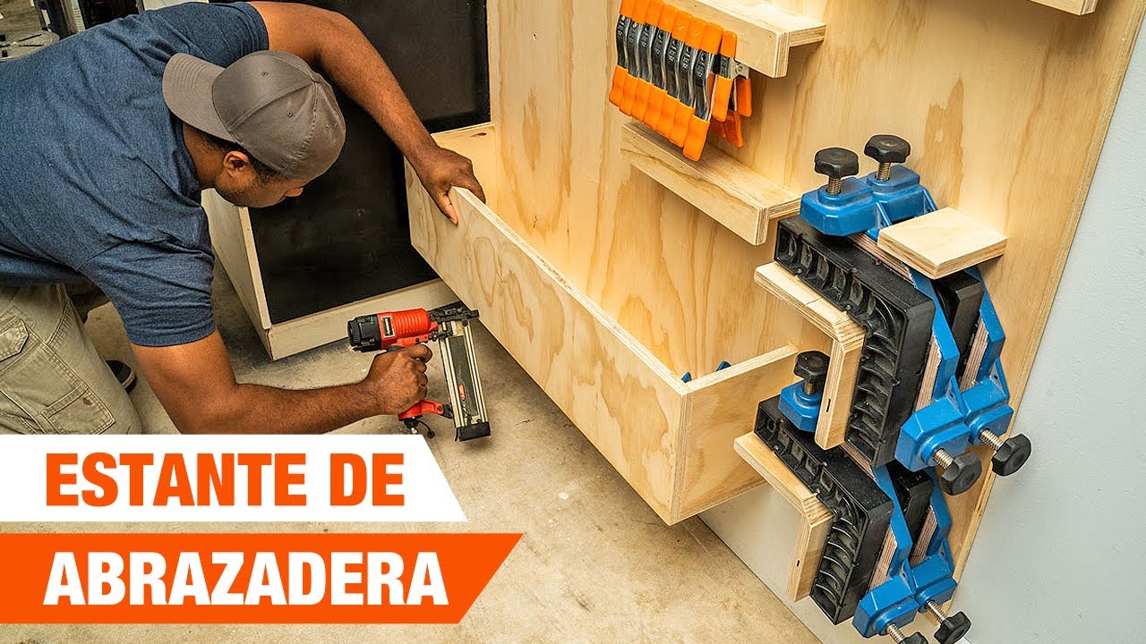 Estante de Abrazadera Montado a la Pared (Bricolaje en Madera)