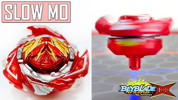 RED SAVIOR VALKYRIE IN SLOW MOTION! Rare Red Shot Driver Activating in Slow Motion Beyblade Burst DB