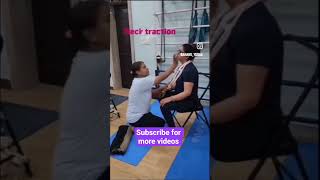 Neck traction for neck pain relief #neckpain #necktraction #theraphyyoga #painfreelife